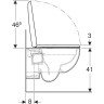 Комплект инсталляция GEBERIT DUOFIX DELTA 500,103.DW.R с подвесным унитазом RENOVA с сиденьем микролифт и клавишей