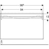 Мебельная раковина GEBERIT RENOVA PLAN 100х48 см, с отверстием под смеситель+ шкафчик под раковину с одним выдвижным ящиком 98,8х58,5 см 122200000+869501000