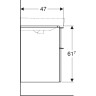 Тумба для комплекта GEBERIT SMYLE SQUARE 500,356.JK.1 118 см темно-серый